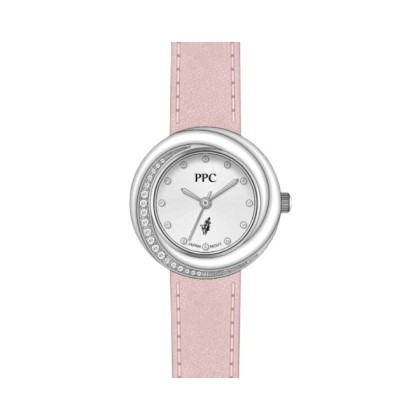 Paris Polo Club PPC-FA12-SL-WE Curved Crystal-set Bezel Women Watch